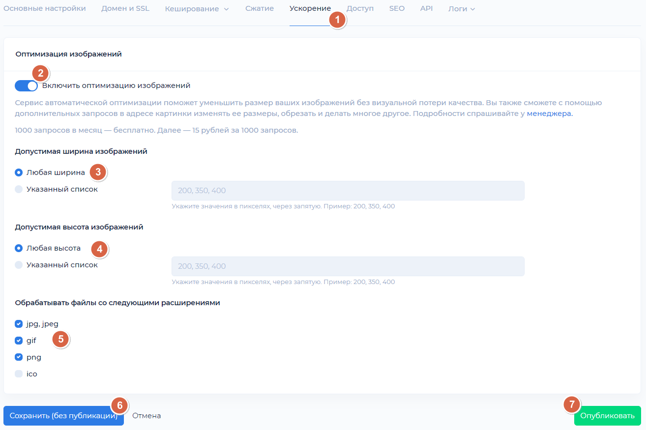 Acceleration and image optimization